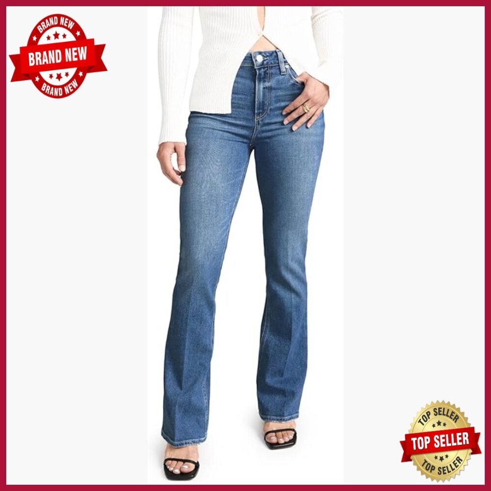 High Rise Bootcut Petite Jeans, Stretch Denim, 30in Inseam - Picture 1 of 6